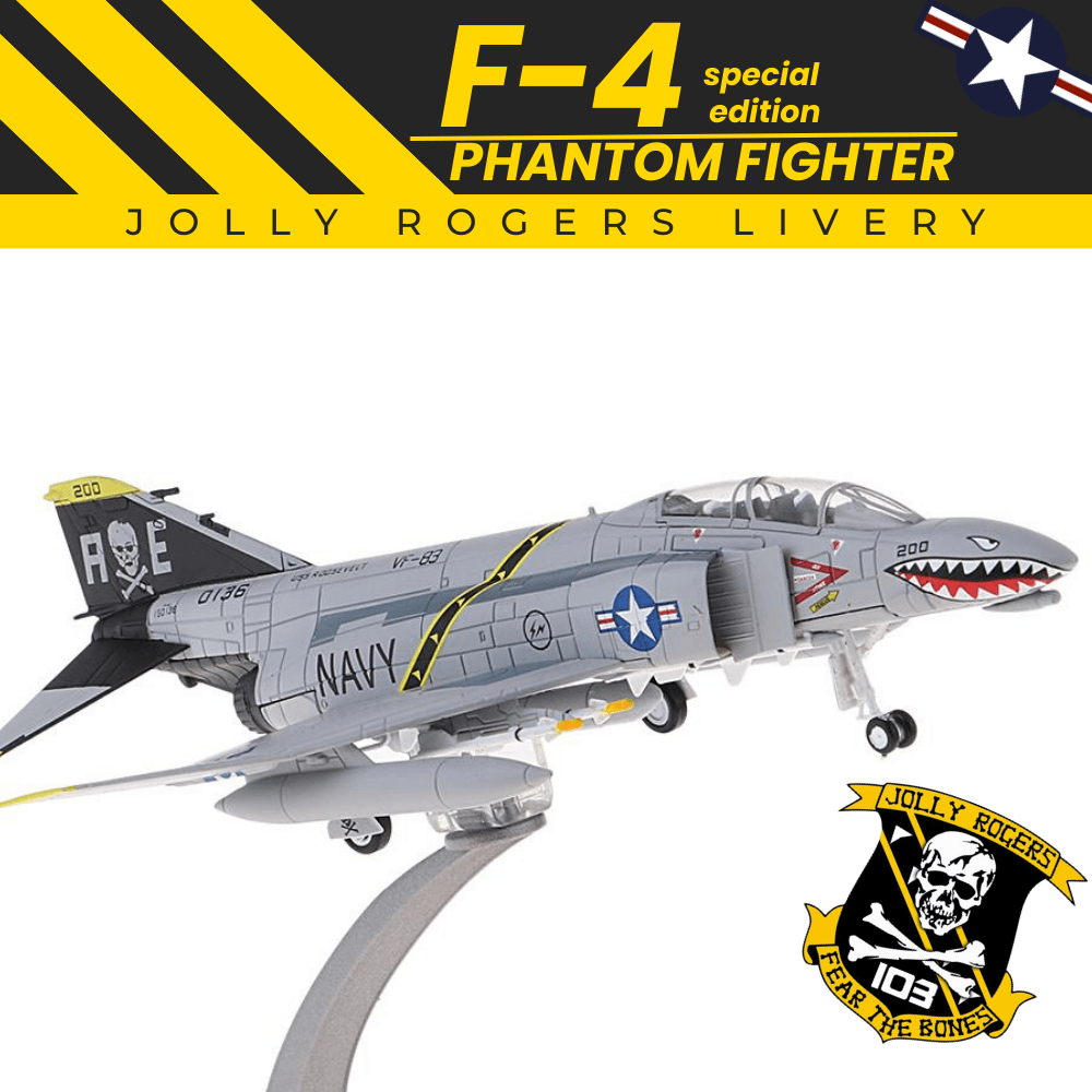 Model "F-4 Phantom Jolly Rogers" - Diecast 1:100 - NiceStore 