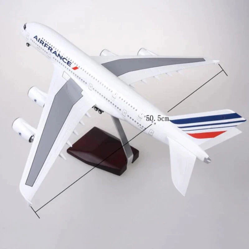Model "A380-800" AirFrance 50.5CM- With Lights, Sound Control - NiceStore 